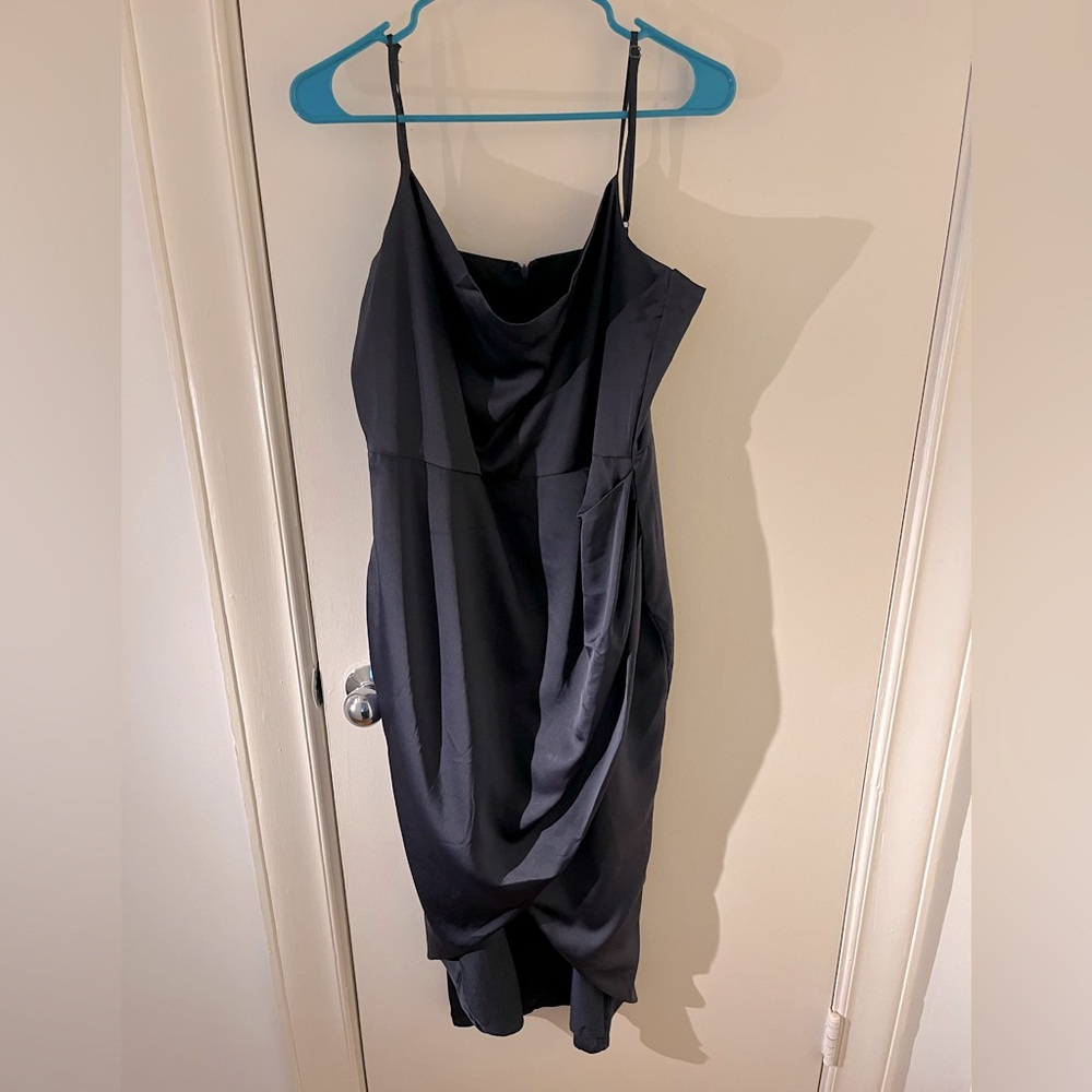 Navy sleeveless formal dress, size 12
